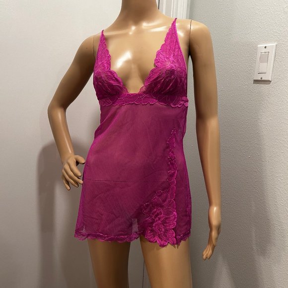 Vintage Victoria's Secret Lace Appliqué Babydoll - Picture 9 of 9